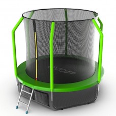 EVO JUMP Cosmo 8ft (Green) + Lower net. Батут с внутренней сеткой и лестницей, диаметр 8ft (зеленый) + нижняя сеть