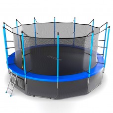 EVO JUMP Internal 16ft (Blue) + Lower net. Батут с внутренней сеткой и лестницей, диаметр 16ft (синий) + нижняя сеть