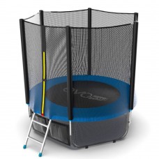 EVO JUMP External 6ft (Blue) + Lower net. Батут с внешней сеткой и лестницей, диаметр 6ft (синий) + нижняя сеть