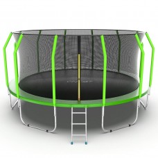 EVO JUMP Cosmo 16ft (Green) Батут с внутренней сеткой и лестницей, диаметр 16ft (зеленый)