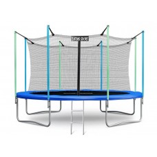 Батут Atlas Sport 435 см (14ft) с внутренней сеткой и лестницей BLUE