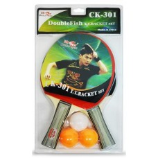 Набор для н/т Double Fish (2 ракетки + 3 мяча) CK-301