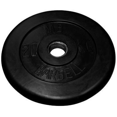 Диск для штанги MB Barbell черный - 50 мм - 20 кг