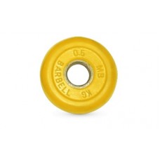 Диск для штанги MB Barbell желтый - 26 мм - 0.5 кг
