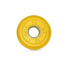 Диск для штанги MB Barbell желтый - 30 мм - 0.5 кг