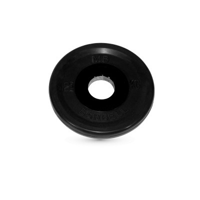 Диск для штанги MB Barbell евро-классик черный - 50 мм - 2.5 кг