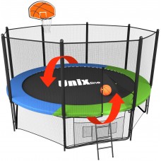 Баскетбольный щит с кольцом для батута UNIX Line серии Classic (inside) и серии Simple (inside) размером: 8ft, 10ft, 12ft, 14ft. Мяч и насос в комплекте! Размер упаковки:67x43x6 см.