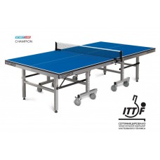Теннисный стол складной для помещений "Start line Champion Indoor" (274 Х 152, 5 Х 76 см), без сетки, обрезинен. ролики, регулируемые опоры (ITTF)